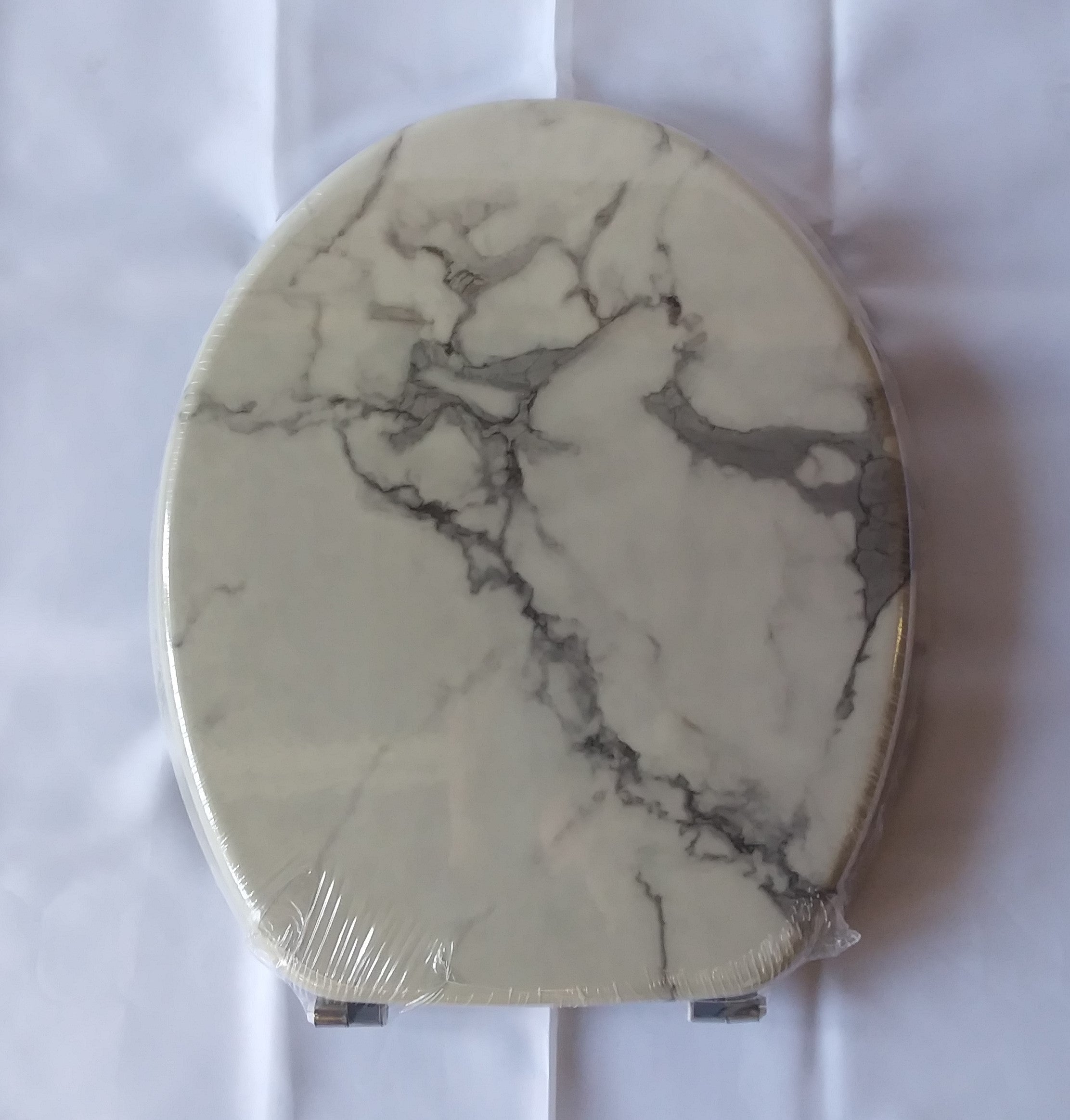 Marble Effect Wooden Toilet Seat Housams Ltd